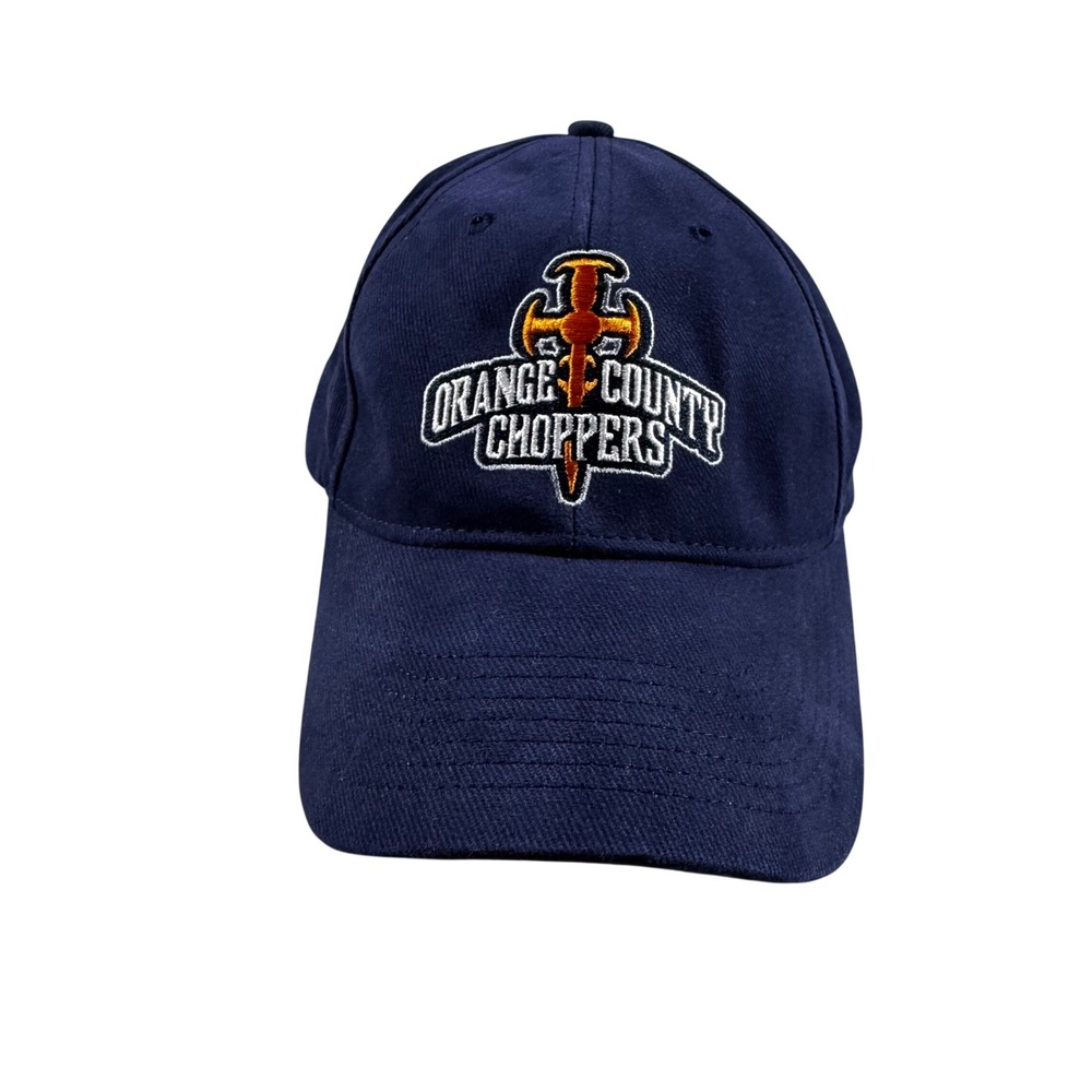 Orange County Choppers Baseball Cap Mens OSFA Navy Blue Embroidered Logo Hat